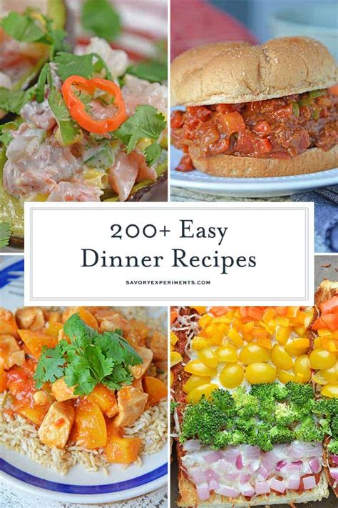 These simple dinner ideas are a fast way to please your household at the dinner table tonight! 200+ EASY DINNER IDEAS- What Should I Make for Dinner Tonight?
