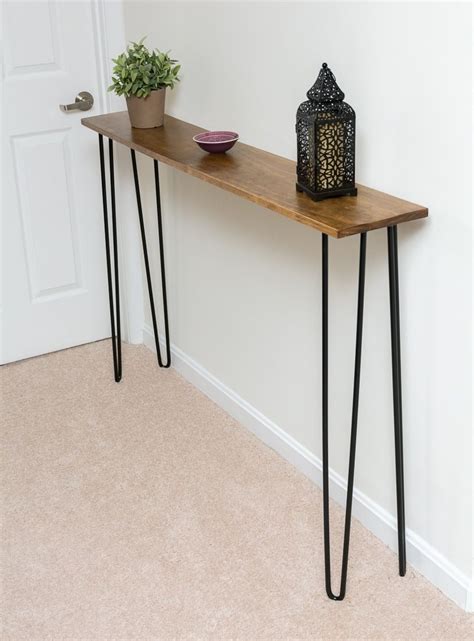 How To Make A Super Simple Diy Hairpin Leg Console Table Diy Console