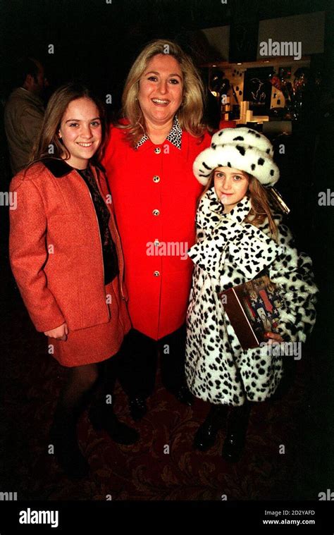 Vanessa Feltz With Her Children Allegra 12 And Saskia 9 At The