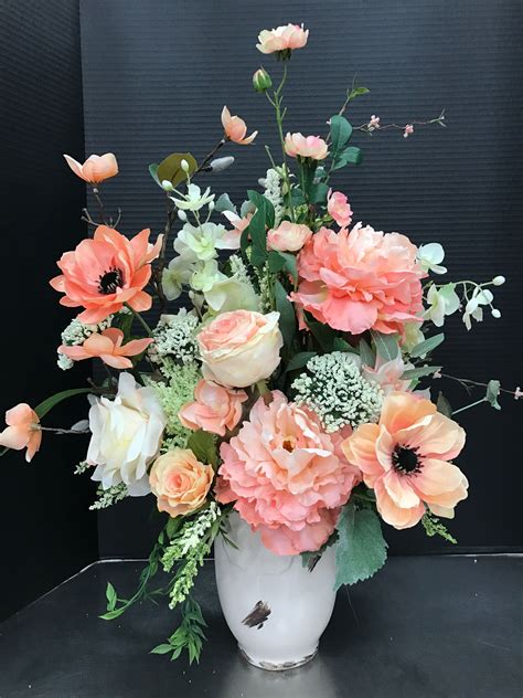 Large Peachy Spring Arrangement 2017 By Andrea Spring Flower