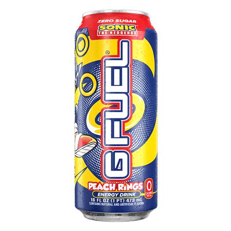 G Fuel Energy Formula Sonic Peach Rings Cans