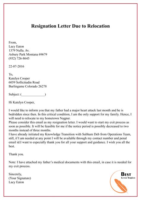 3 Free Transfer Resignation Letter Template Sample And Example