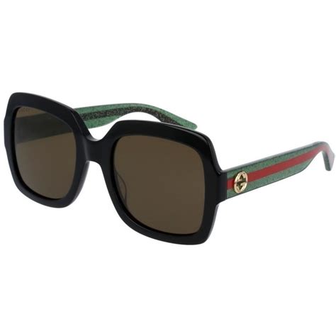 Gucci 54mm Black Frame Brown Lenses Womens Sunglasses Gg0036s 002