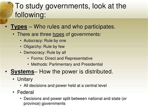 Types Of Government