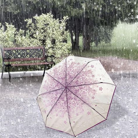 Clear Bubble Umbrella Dome Umbrella Cherry Blossom Cute Womens Long