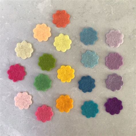 Mini Felt Flower Shapes Die Cut Felt Flowers By Lilacsprig Catch My