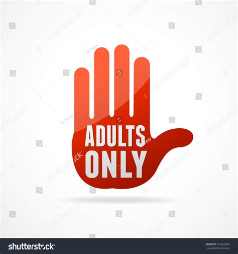 Vector Round Icon Adults Only Sign