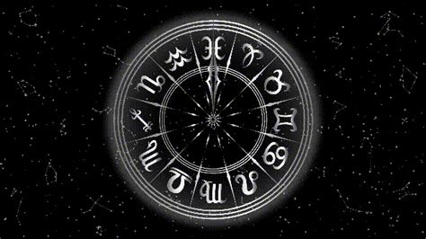 Animated Round Frame With Zodiac Sign Black And White Horoscope Symbol Black And White