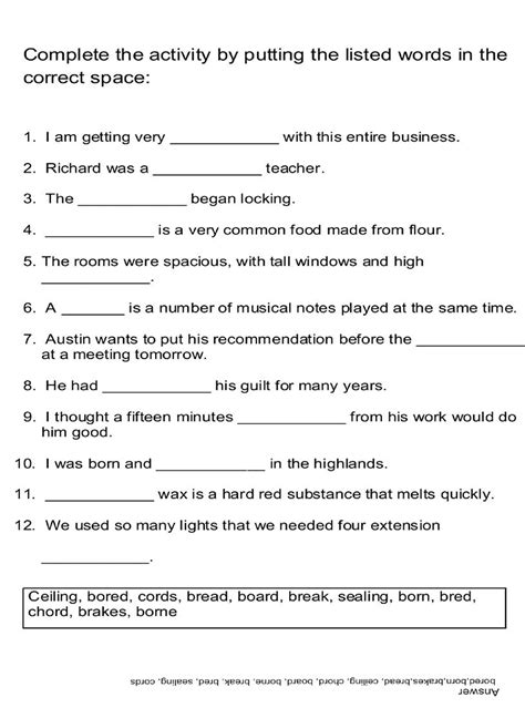 16 Fill In Blank Worksheets