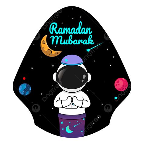 Gambar Ilustrasi Astronot Menyambut Ramadhan Ramadan Ilustrasi