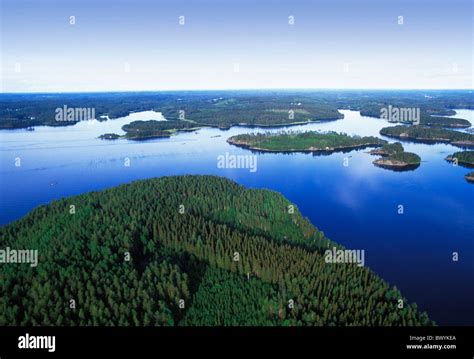 Finland Body Of Water Islands Isles Scenery Aerial Photo Saimaa