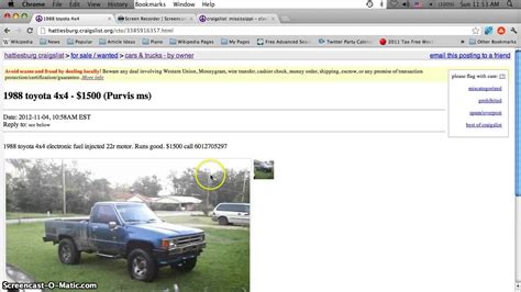 Every used car for sale comes with a free carfax report. Craigslist Hattiesburg Mississippi Used Cars - Best Prices ...