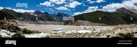 Rawu Nyingchi Tibet Panorama View Of Laigu Glacier In The Daytime