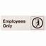 HY KO 3 In X 9 Heavy Duty Plastic Employees Only Sign D 2  The