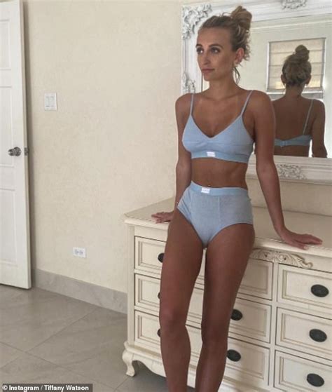 Tiffany Watson Flaunts Her Toned Physique In Powder Blue Lingerie