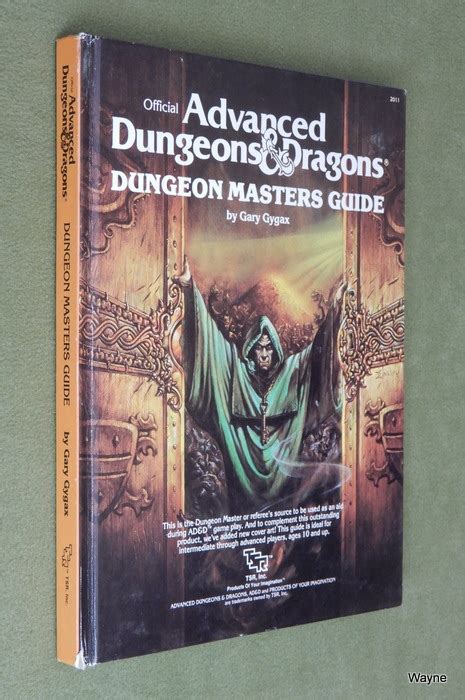 Dungeon Masters Guide Advanced Dungeons And Dragons 1st Edition Revised