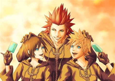 Kingdom Hearts Roxas And Axel And Xion