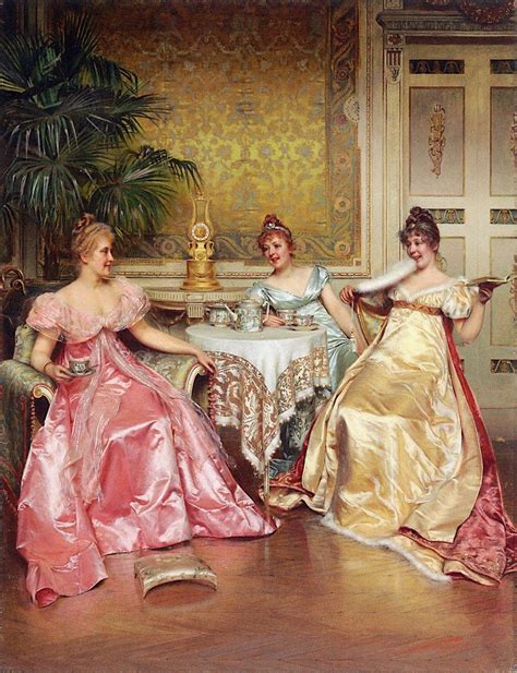 Charles Joseph Frederick Soulacroix Afternoon Tea For Three Victorian Art Renaissance Art