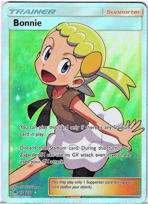 Pokemoncard, your ultimate pokemon tcg database and deck share site. Pokemon Bonnie Full Art Trainer Forbidden Light 128/131 | Cool pokemon cards, Pokemon trainer ...