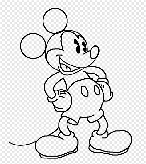 Gambar Mickey Mouse Hitam Putih Untuk Mewarnai Free Outline Of Mickey
