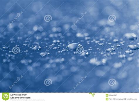 Closeup Blue Rain Water Drops Stock Image Image Of Nature Pattern