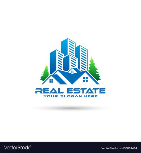 Real Estate Logo Design Home Logo Royalty Free Vector