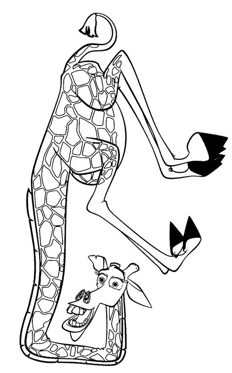 Imagine their adventures and oh the trouble they find themselves in. Coloring page - Melman is fooling around