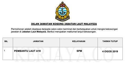 מיקום על המפה jabatan laut malaysia wilayah sarawak, miri. Jawatan Kosong Terkini Jabatan Laut Malaysia ~ Kelayakan ...