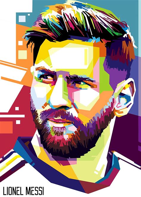 Lionel Messi Colorful Wpap Pop Art Messi Sketch Hd Phone Wallpaper