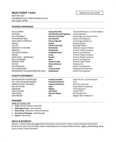 You will be presented with a range of job descriptions suitable for actors. Pin on Resume Design Template