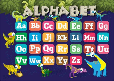 Abc Alphabet Poster Kids Poster Educational Wall Chart Classroom