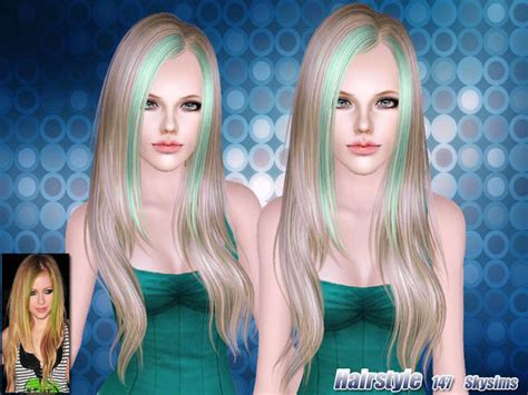 Two Colors Hairstyle 147 By Skysims Sims 3 Hairs