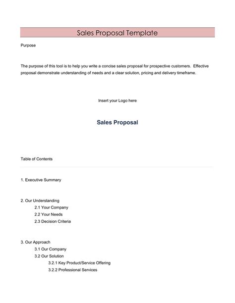 Sales Proposal Template Download Free Documents For Pdf Word And Excel