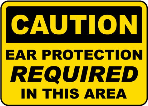 Ear Protection Required Sign I2429en By