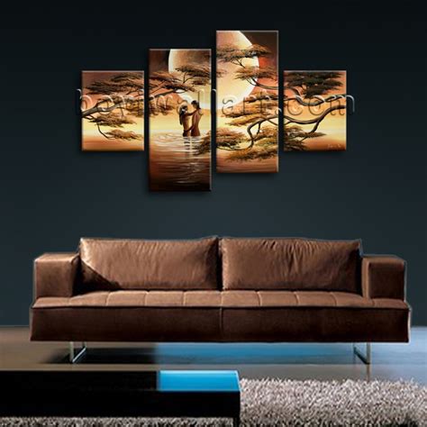Romantic Moon Lover Picture Large Stretched Canvas Prints