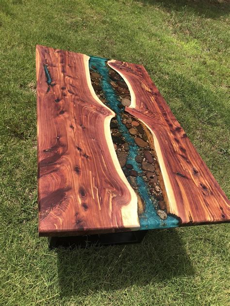 Depending on how much time you want to spend, or money you'd like to save, some of these tools can be omitted or substituted one way or another. Cedar Live edge river dining table with stone resin in 2020 | Diy resin wood table, Dining table ...