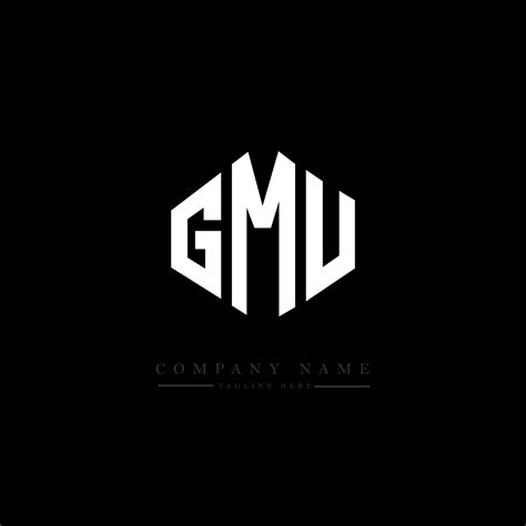 création de logo de lettre gmu avec forme de polygone. création de logo