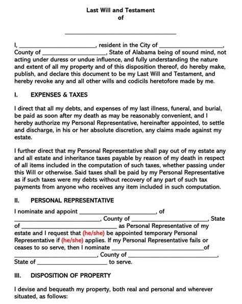 Check spelling or type a new query. Free Last Will and Testament Forms & Templates (by States ...