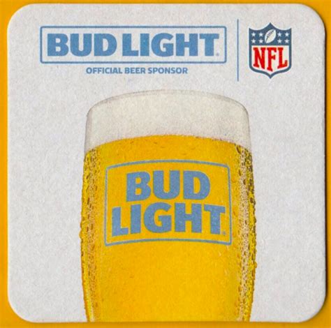 Bud Light Nfl Official Beer Sponsor Win Superbowl Tickets Beer Coaster