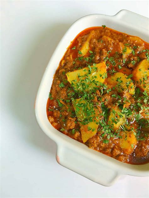 Aloo Keema Pakistani Minced Lamb And Potato Curry Fatima Cooks