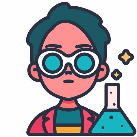Avatar Chemist Education Experiment Laboratory Male Science Icon