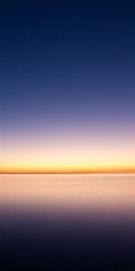 1080x2160 Sunrise Ocean Minimalism Simple Background One Plus 5thonor