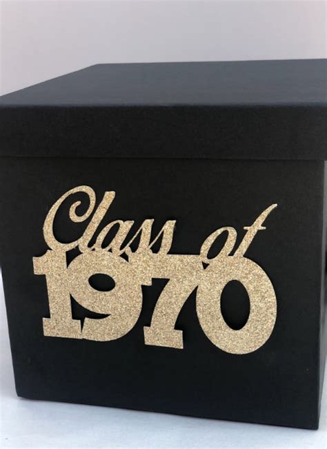 50th Class Reunion Centerpiece Class Of 1970 Box Centerpiece Etsy