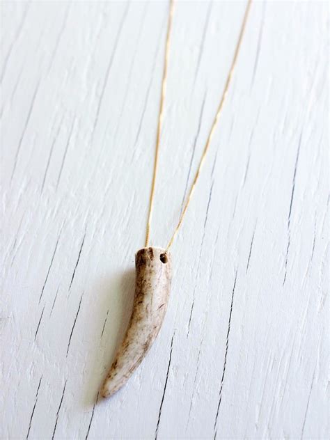 Jewelry Beaded Necklaces Necklaces Real Antler Pendant Deer Antler Necklace Antler Jewelry