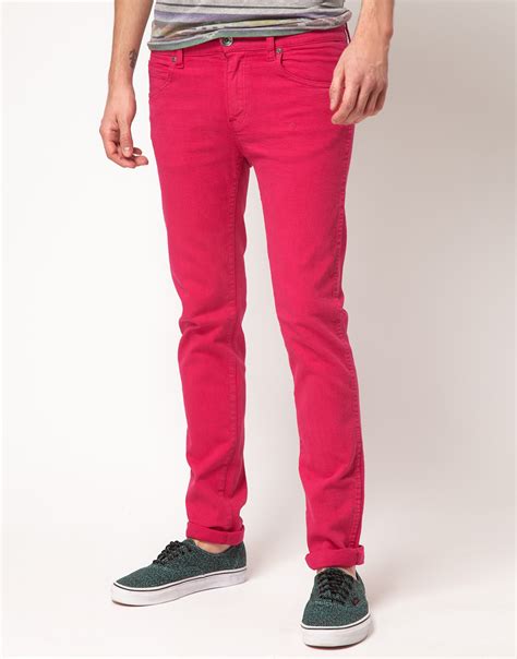 Dr Denim Dr Denim Snap Skinny Jeans In Pink For Men Lyst