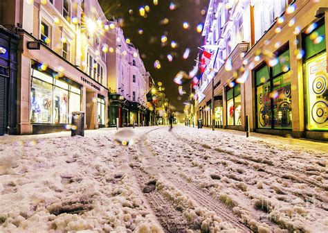 Grafton Street Dublin Snow Winter Ireland 2 Photograph By Alex Art