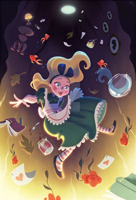Alice Down The Rabbit Hole By Dylanbonner On Deviantart