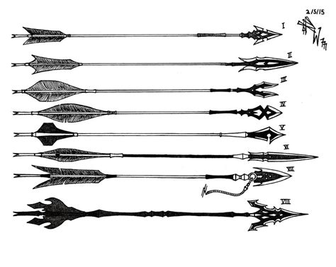 Commission Weapon Desigm Custom Arrows By Redw0lf777sg On Deviantart