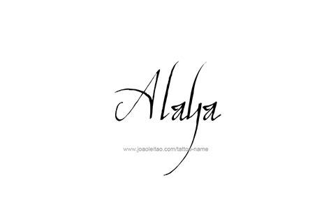alaya name tattoo designs