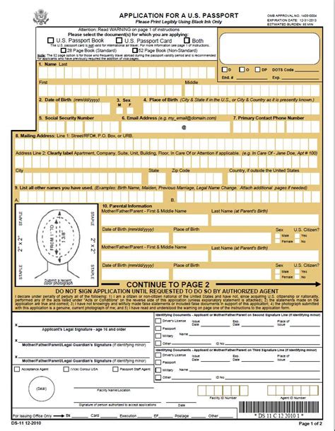 Printable Passport Forms Printable Forms Free Online